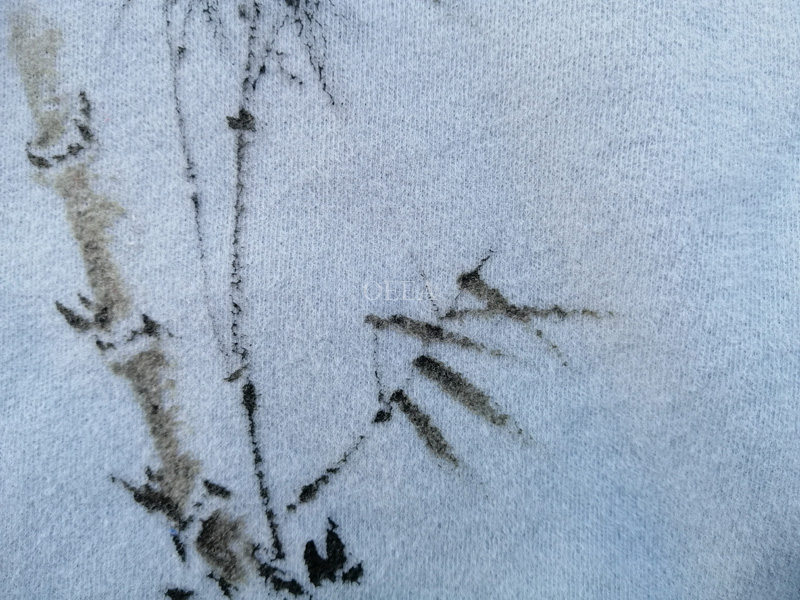 中國風水墨画 墨竹  中開扣嬰兒內衣
